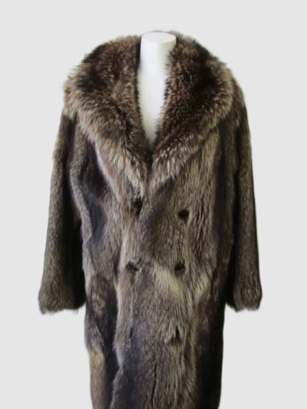 Men's Size 40/42 Raccoon Fur Coat MINT+ #733