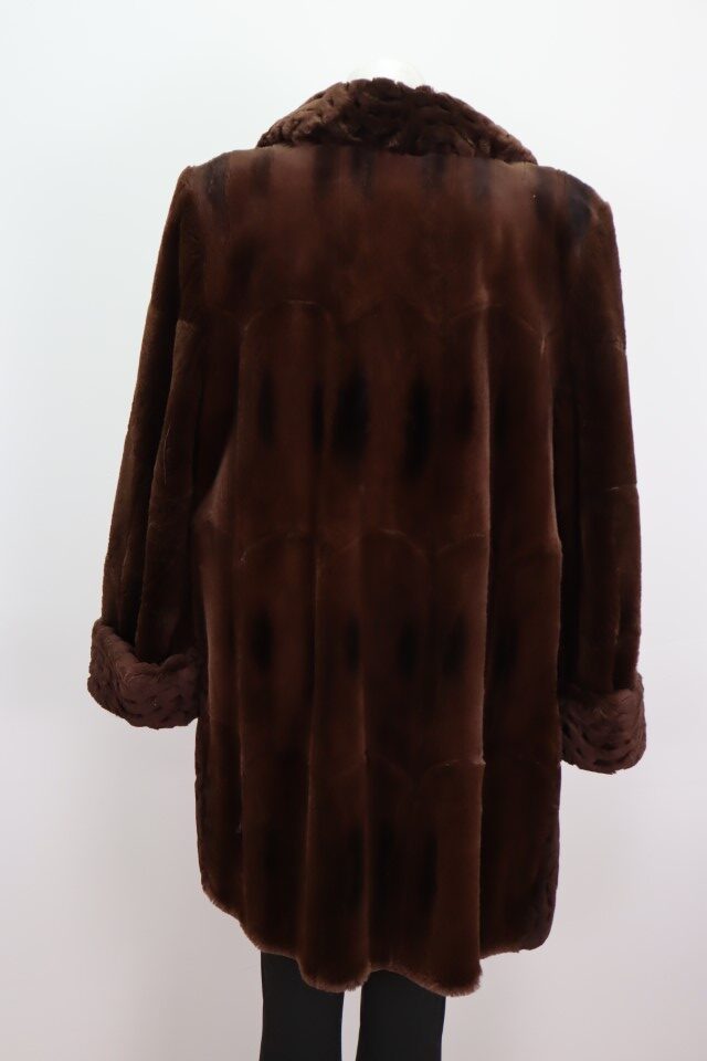Sheared Muskrat Fur Coat SUPERB Women's 10/12 - Image 4
