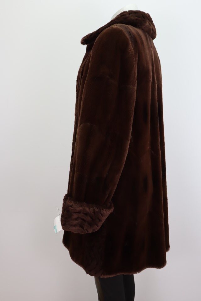 Sheared Muskrat Fur Coat SUPERB Women's 10/12 - Image 3