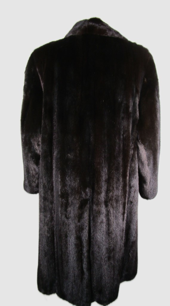 Men's New Natural Dark Ranch Mink Fur Coat XL - Image 6