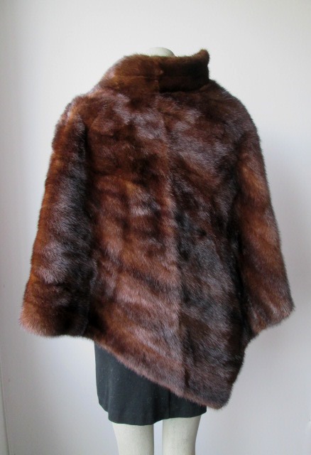 Mink Fur Sweater Poncho Cape Bolero Jacket Coat - Image 5