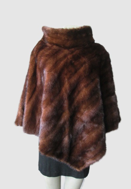 Mink Fur Sweater Poncho Cape Bolero Jacket Coat - Image 7