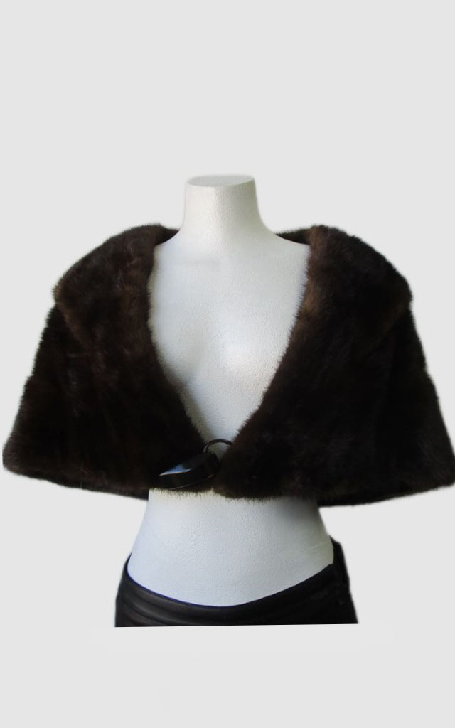 Women's Real Mink Fur Stole Shawl, Wrap MINT+ Large WEDDING