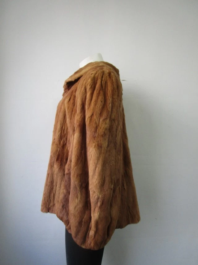 Vintage Russian Ermine Fur Jacket Bolero Cape Mint L - Image 2