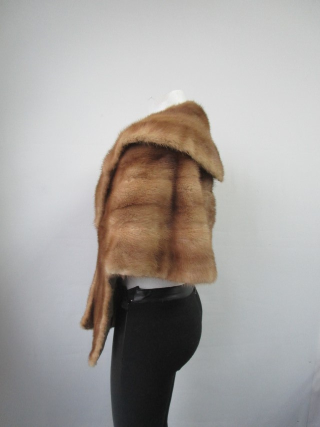 Women's MINT Mink Fur Stole Wrap Cape Wedding 72" x 18" Woman - Image 3