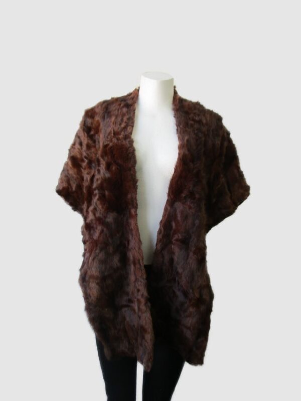 Women's Squirrel Fur Stole Wrap Wedding MINT+ Woman