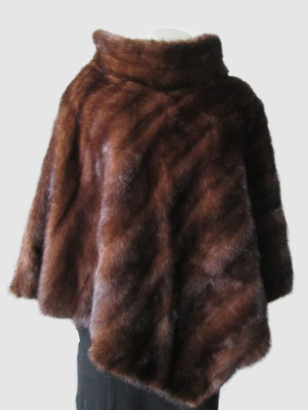Mink Fur Sweater Poncho Cape Bolero Jacket Coat