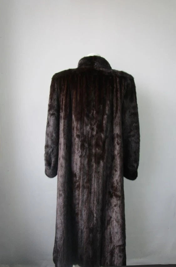 Dark Ranch Mink Fur Coat Jacket SUPERB Women's 10 - Image 5