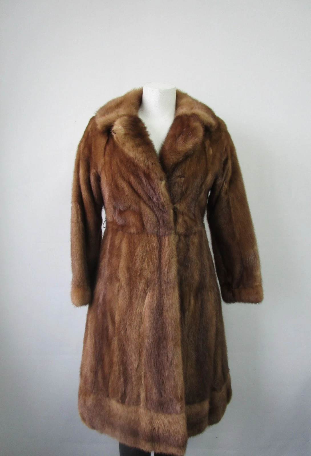 Dark Pastel Mink Fur Coat MINT Petites Women's XXS 2 - Image 6