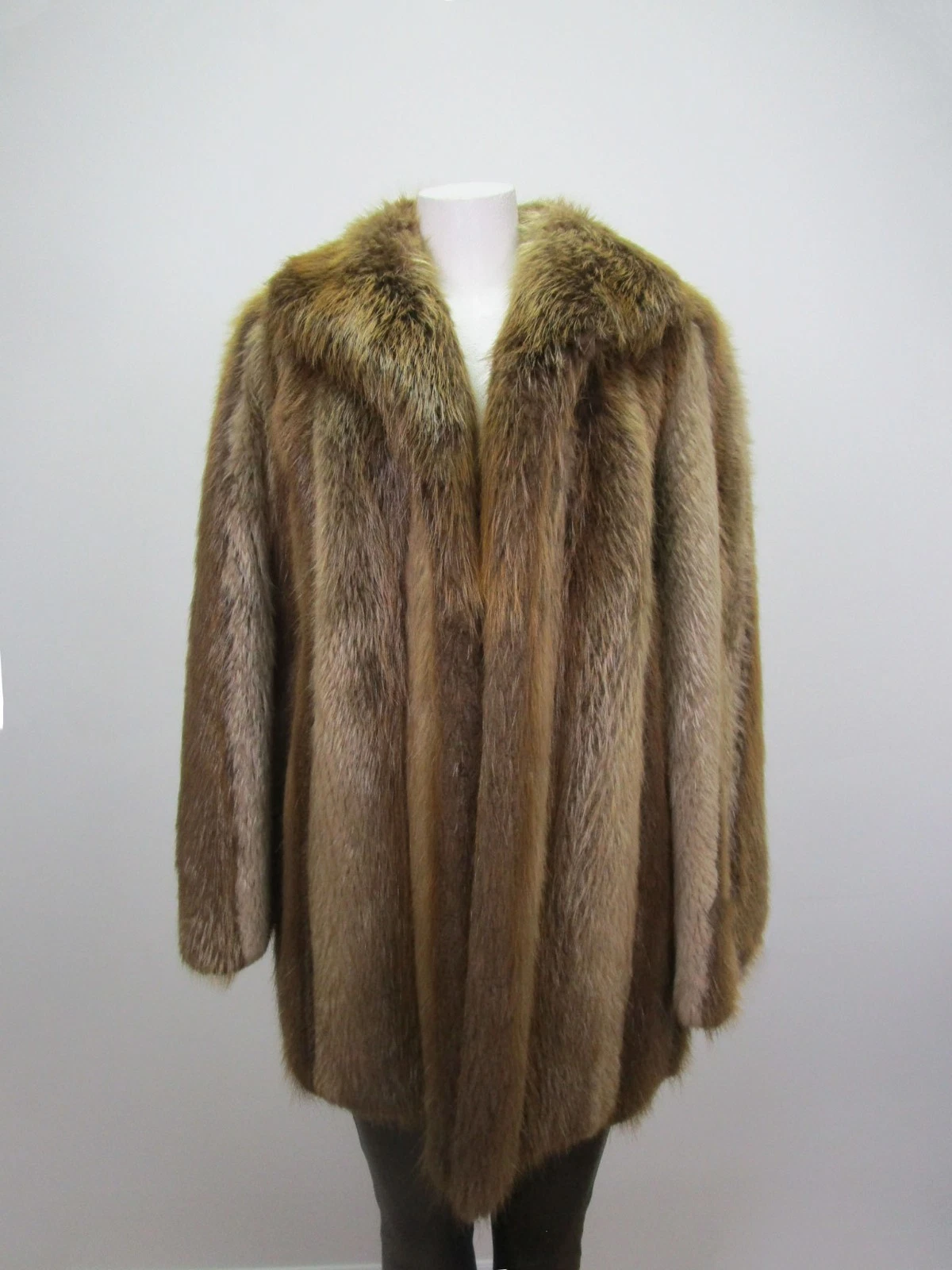 Blond Beaver Fur Jacket Coat MINT+ Women's 8 - Image 3