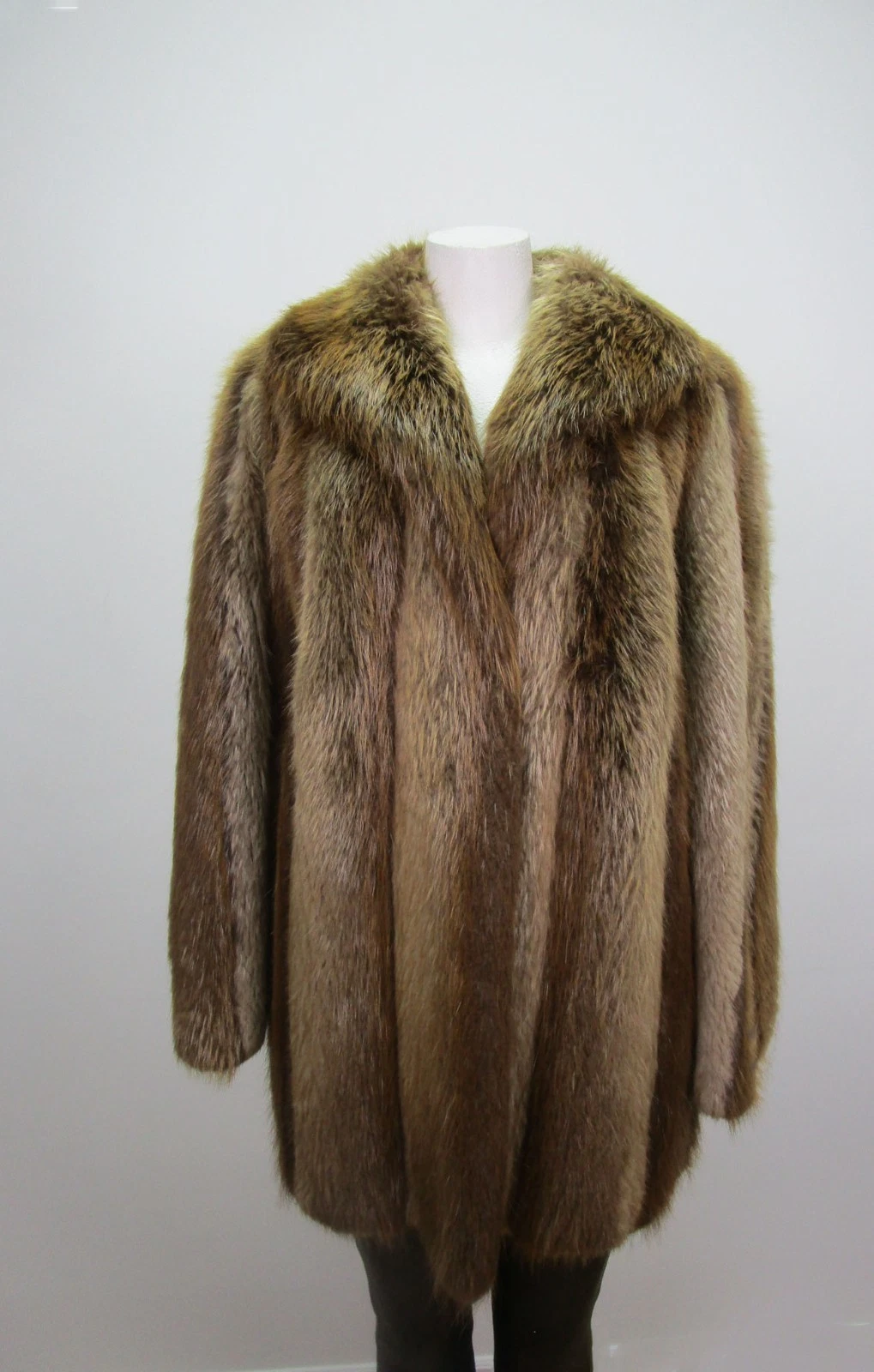 Blond Beaver Fur Jacket Coat MINT+ Women's 8 - Image 2