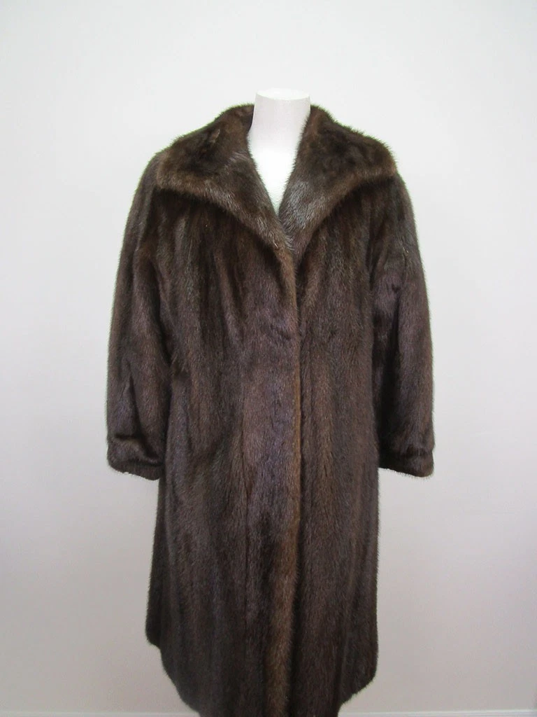 Dark Pastel Mink Fur Coat MINT Women's 10