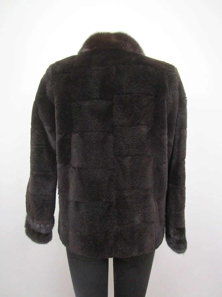 New Sheared Raccoon Mink Fur Jacket Coat Women's 2/4 - Image 4