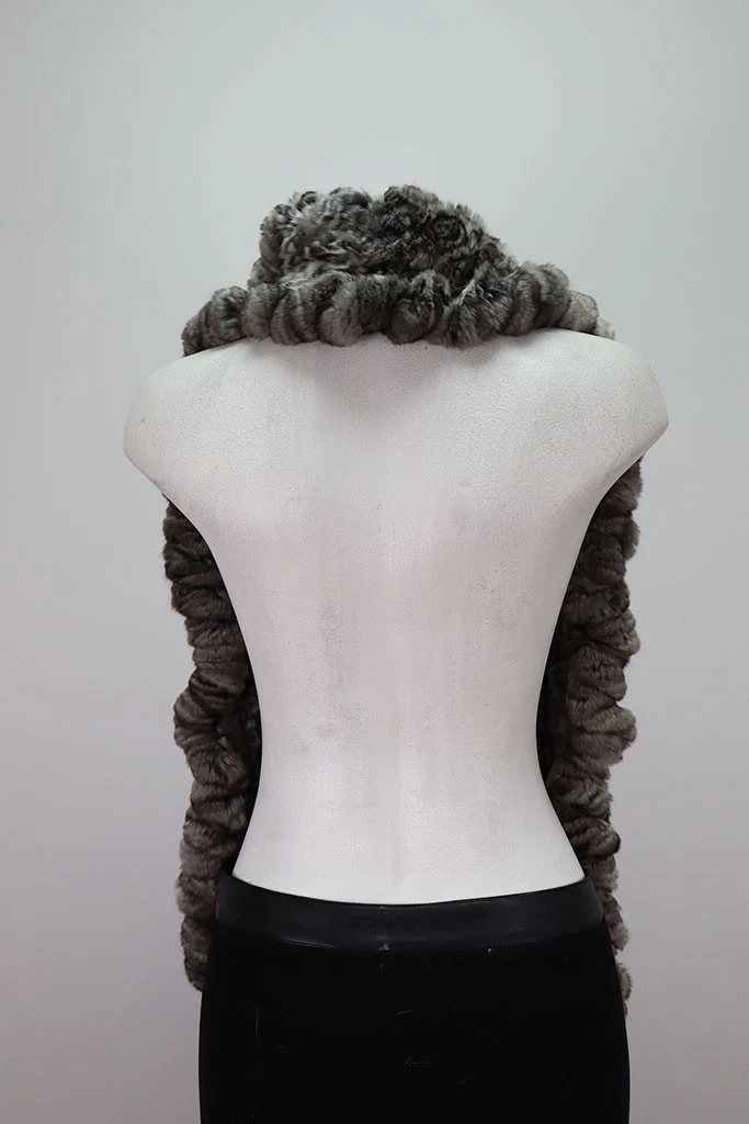 Women's Brand New Chinchilla Fur Scarf Knitted - Image 5