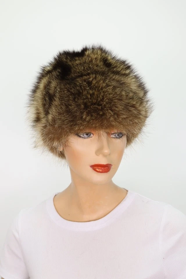 Women's Raccoon Fur Hat 22" SUPERB