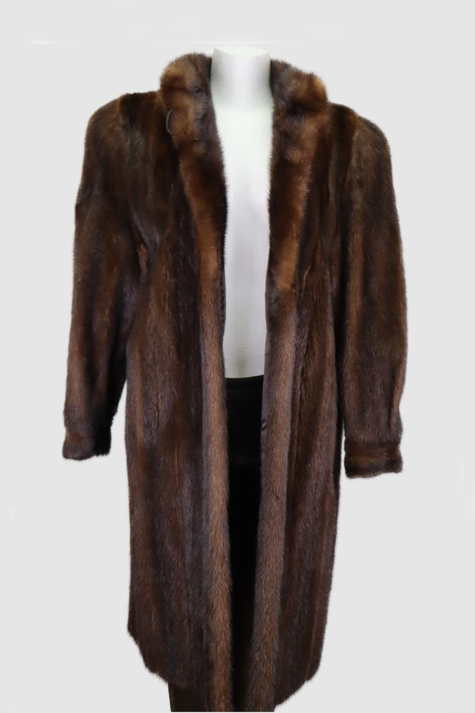 Dark Pastel Mink Fur Coat MINT Demi-Buff Women's 8
