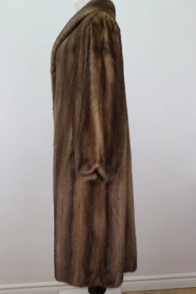 Women's Sz 12 Natural Lutetia Mink Fur Coat Mint Woman - Image 6