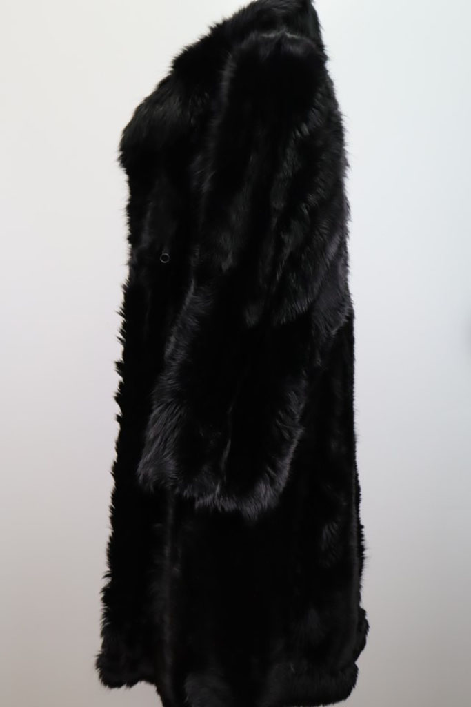Black Fox Fur Coat Jacket Women's Sz 6 Excellent - Image 5