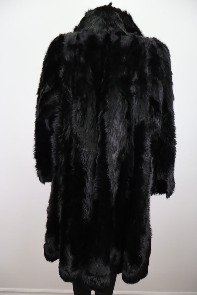 Black Fox Fur Coat Jacket Women's Sz 6 Excellent - Image 4