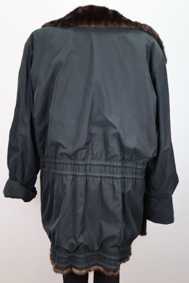 MINT Raincoat Parka Jacket Mink Fur Lining Women's XL - Image 3