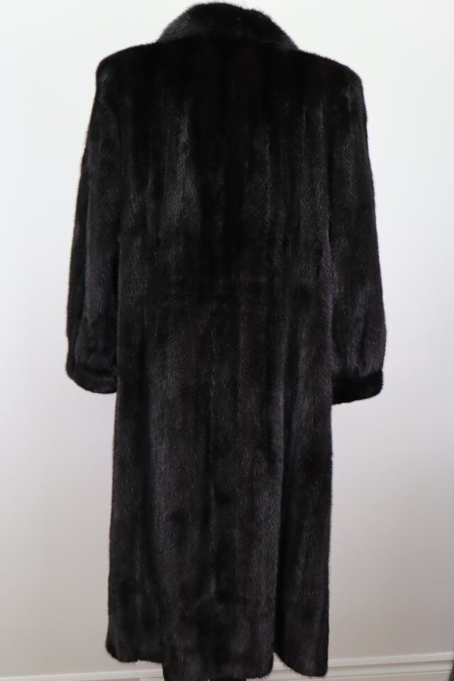 Natural Black Mink Fur Coat Jacket MINT+ Women's 10 - Image 4