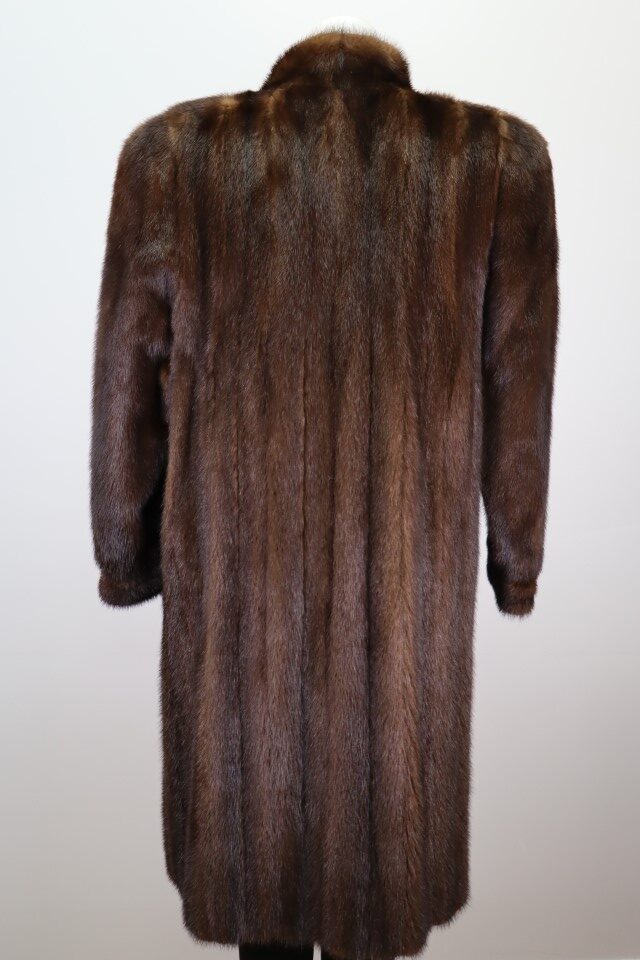 Dark Pastel Mink Fur Coat MINT Demi-Buff Women's 8 - Image 4