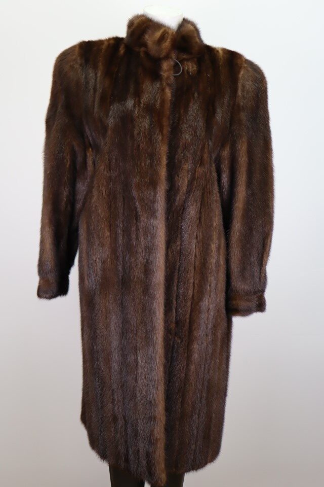 Dark Pastel Mink Fur Coat MINT Demi-Buff Women's 8 - Image 2