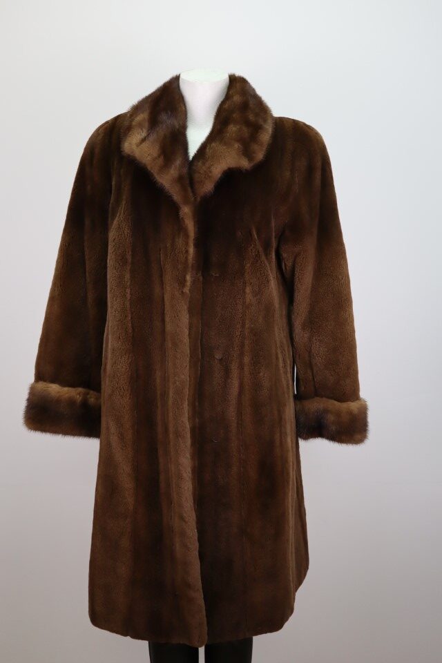 Sheared Mink Fur Coat Jacket Women's Sz S MINT - Image 2