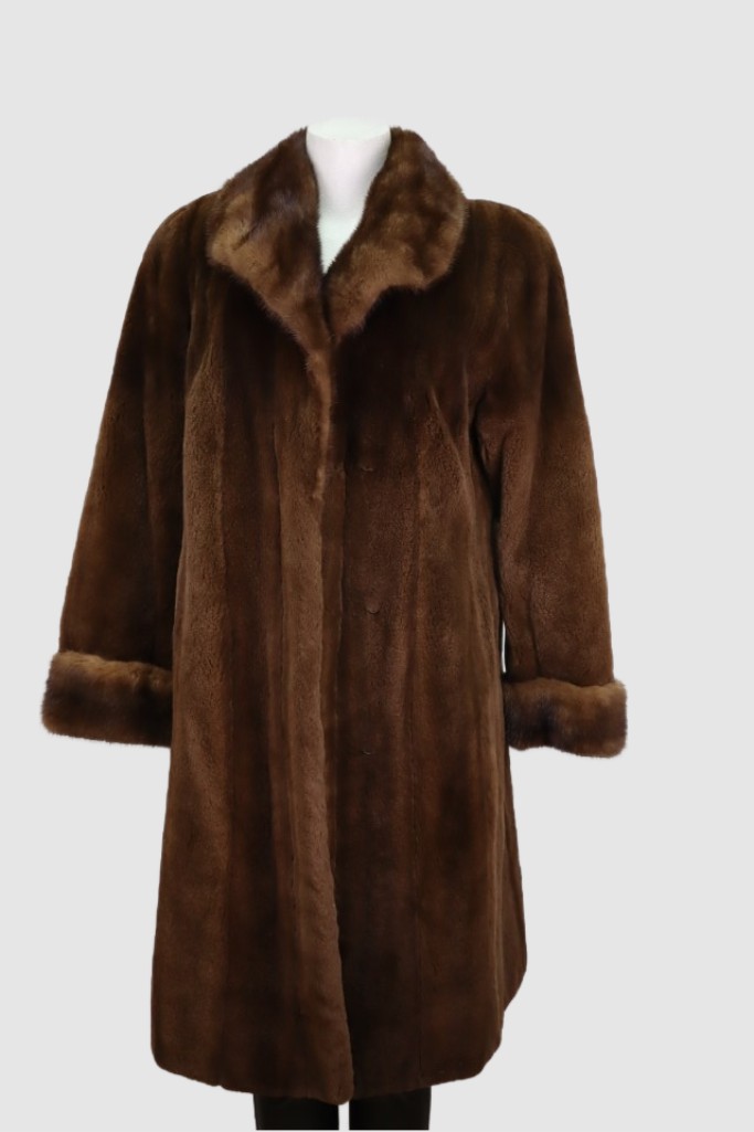 Sheared Mink Fur Coat Jacket Women's Sz S MINT
