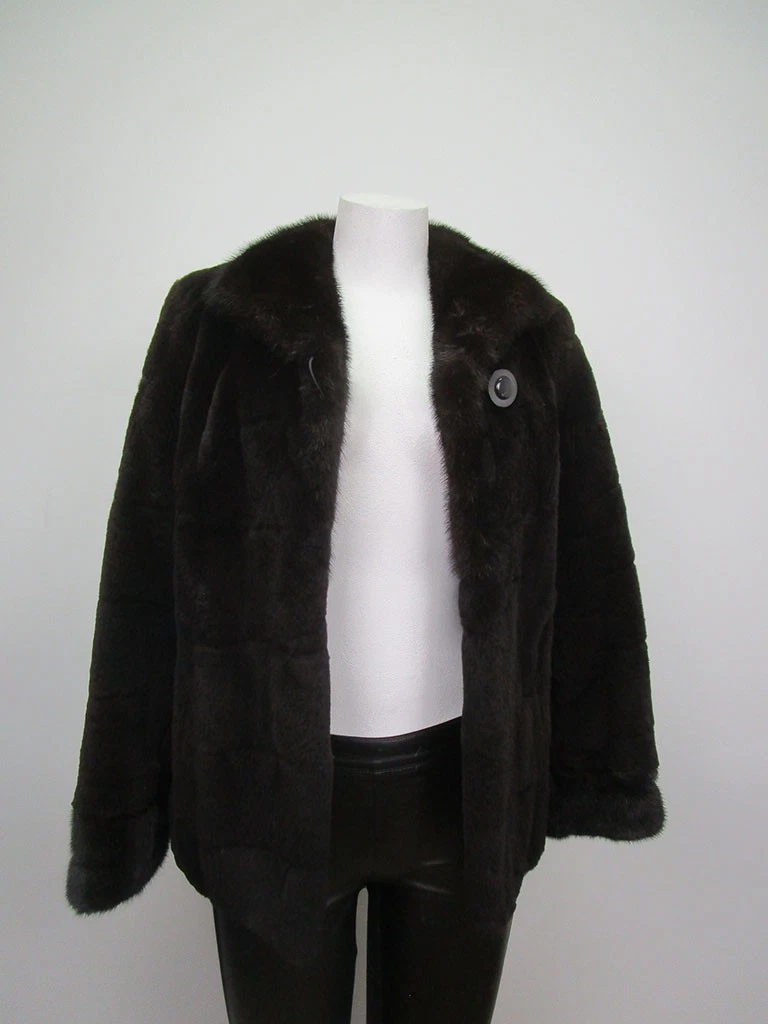 New Sheared Raccoon Mink Fur Jacket Coat Women's 2/4 - Image 2