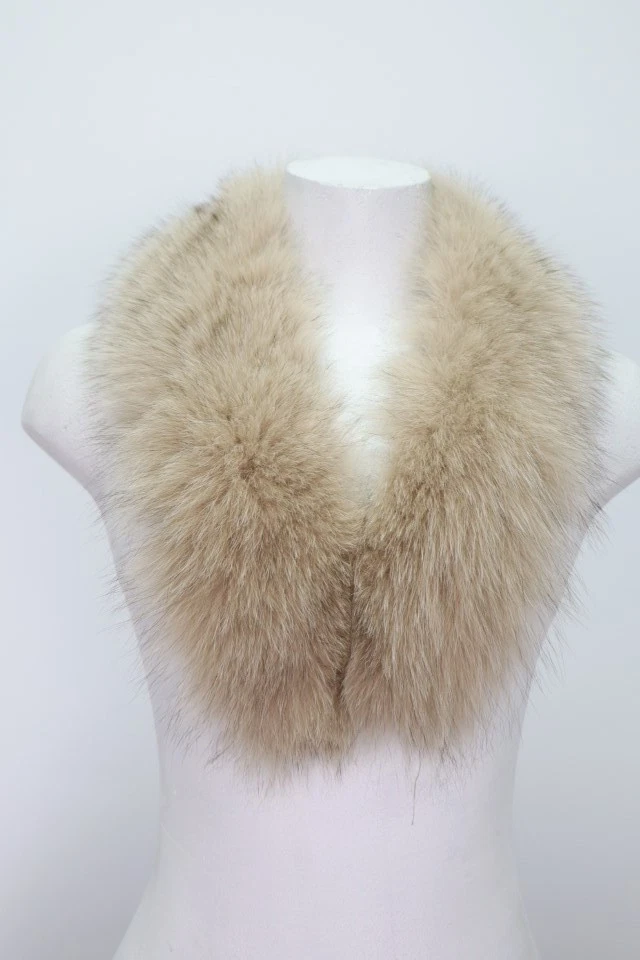 Women's Fox Fur Collar Coat Raincoat Detachable Superb