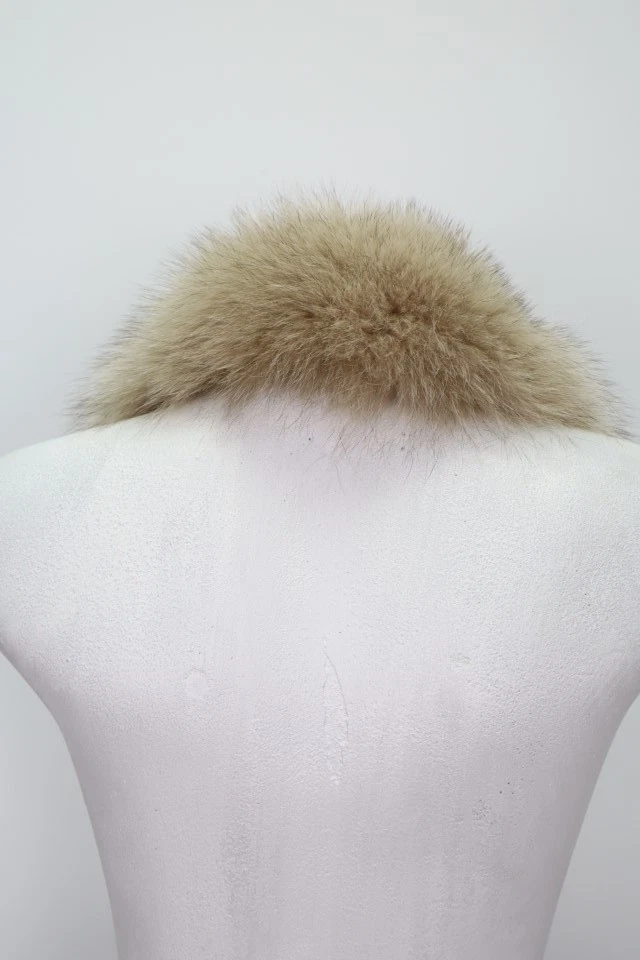 Women's Fox Fur Collar Coat Raincoat Detachable Superb - Image 3