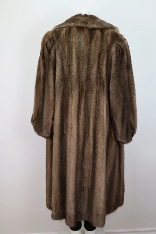 Women's Sz 12 Natural Lutetia Mink Fur Coat Mint Woman - Image 4