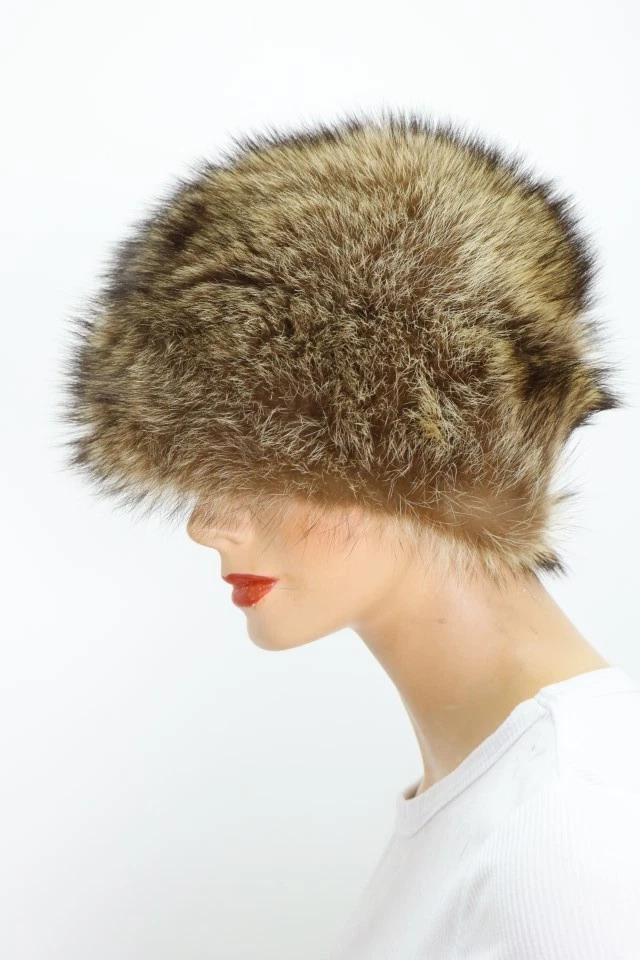 Women's Raccoon Fur Hat 22" SUPERB - Image 2