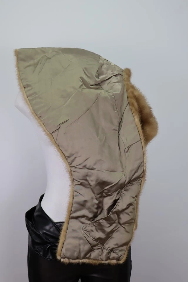 Women's Mink Fur Stole Cape Wrap Shawl MINT WEDDING - Image 5