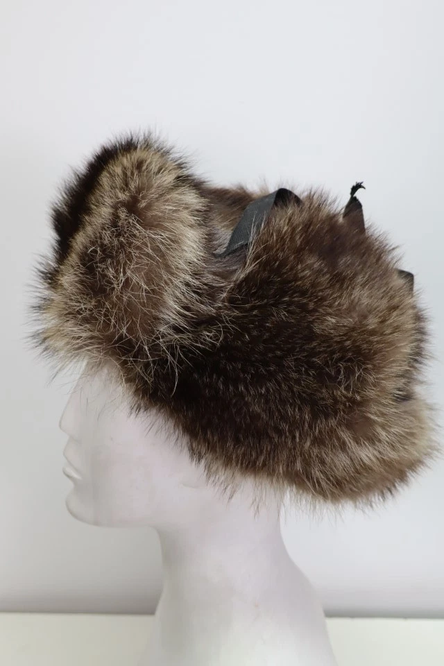 Men's MINT Raccoon Fur Frontier Hat Men Man