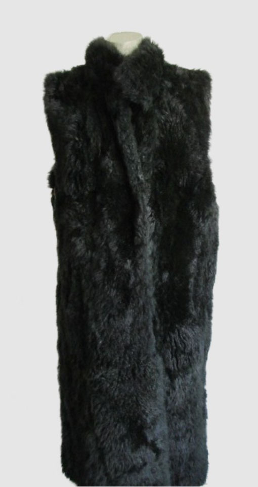 Women's Sz 10 Green Opossum Fur Vest Lining Superb Raincoat Coat