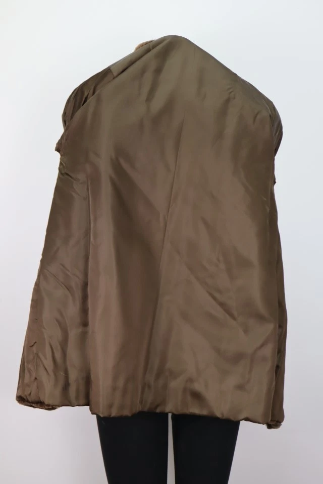 Women's Sz 8 Brown Sheared Muskrat Fur Coat Jacket MINT Woman - Image 5