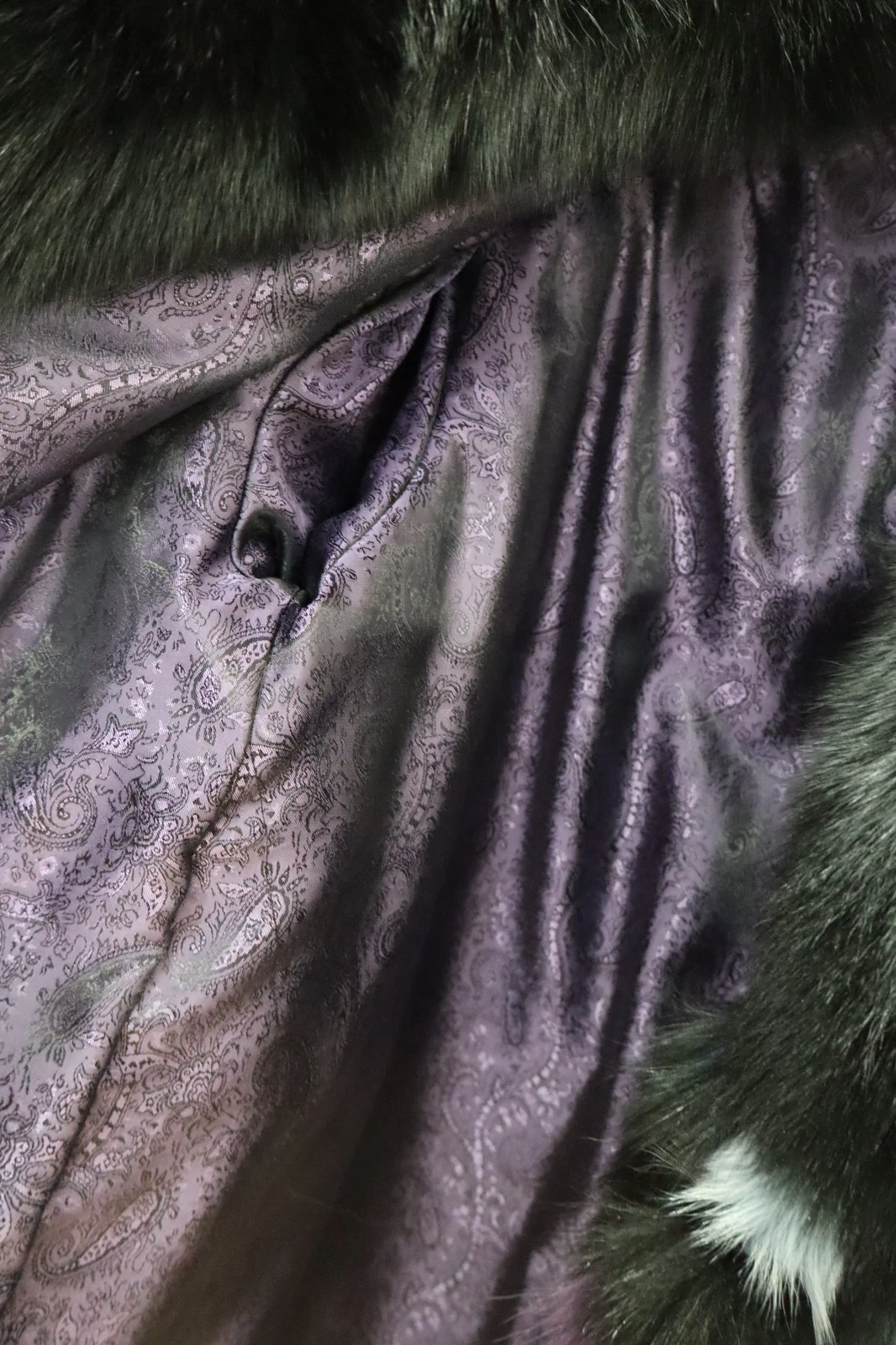 Women's Sz 10 Brand New Multi Color Fox Fur Jacket Coat - Image 5