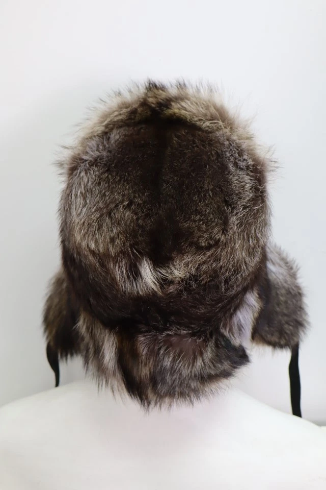 Men's MINT Raccoon Fur Frontier Hat Men Man - Image 5