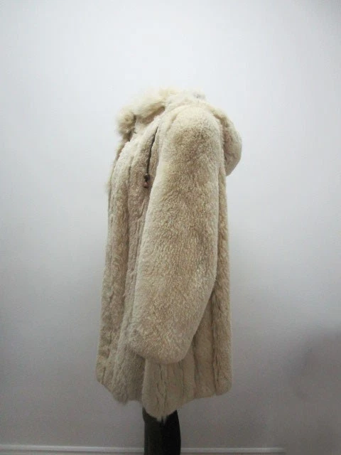 Mint+ Sheared Fox Fur Coat Jacket Hood Women's 14 L - Image 5