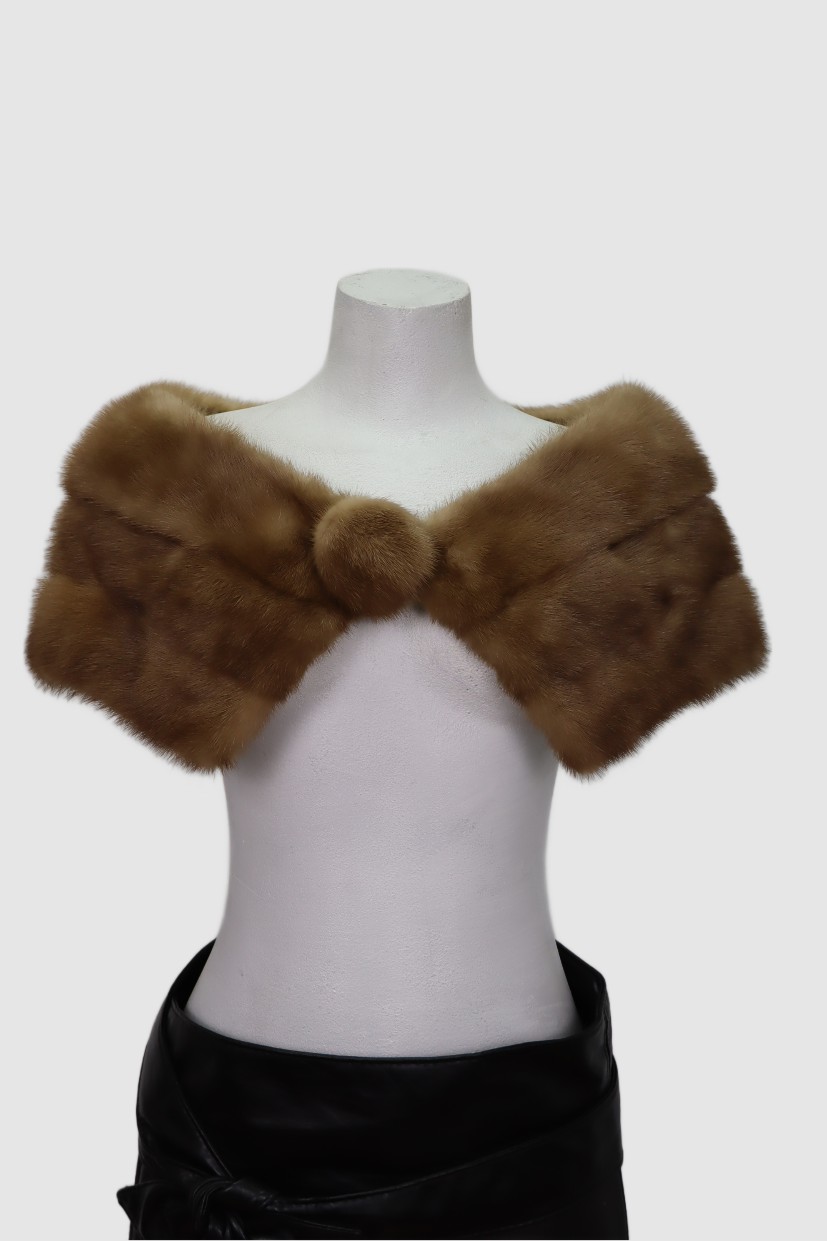MINT+ Mink Fur Stole Wrap Cape Collar WEDDING