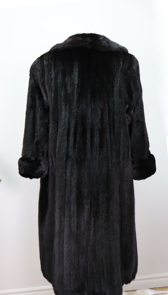 Mink Fur Coat Jacket MINT+ Sz 8 Dark Ranch - Image 4