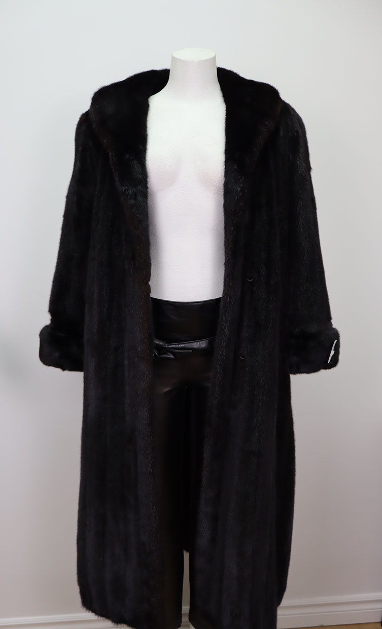 Mink Fur Coat Jacket MINT+ Sz 8 Dark Ranch - Image 6