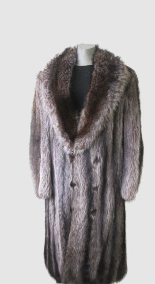 Raccoon Fur Coat Jacket Men's XXL New