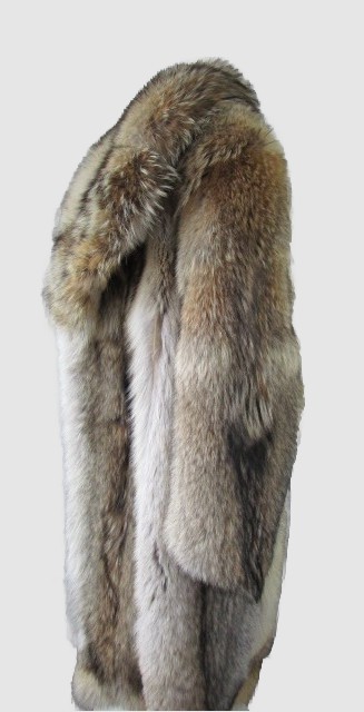 Men's Sz 42 Coyote Fur Coat Jacket New - Image 4