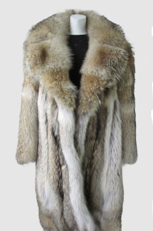 Men's Sz 42 Coyote Fur Coat Jacket New