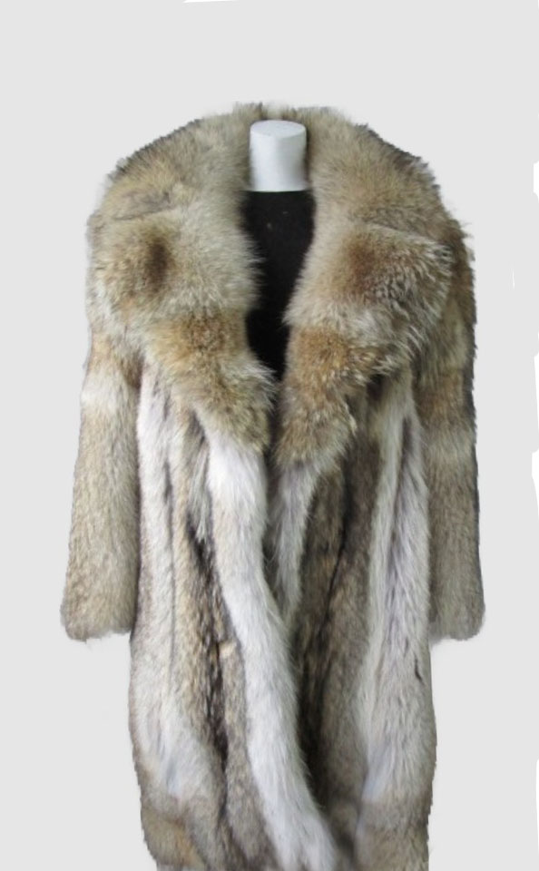 Men's Sz 42 Coyote Fur Coat Jacket New - Image 2