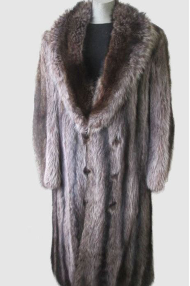 Men's New Raccoon Fur Coat Jacket Size XXL | CU260101