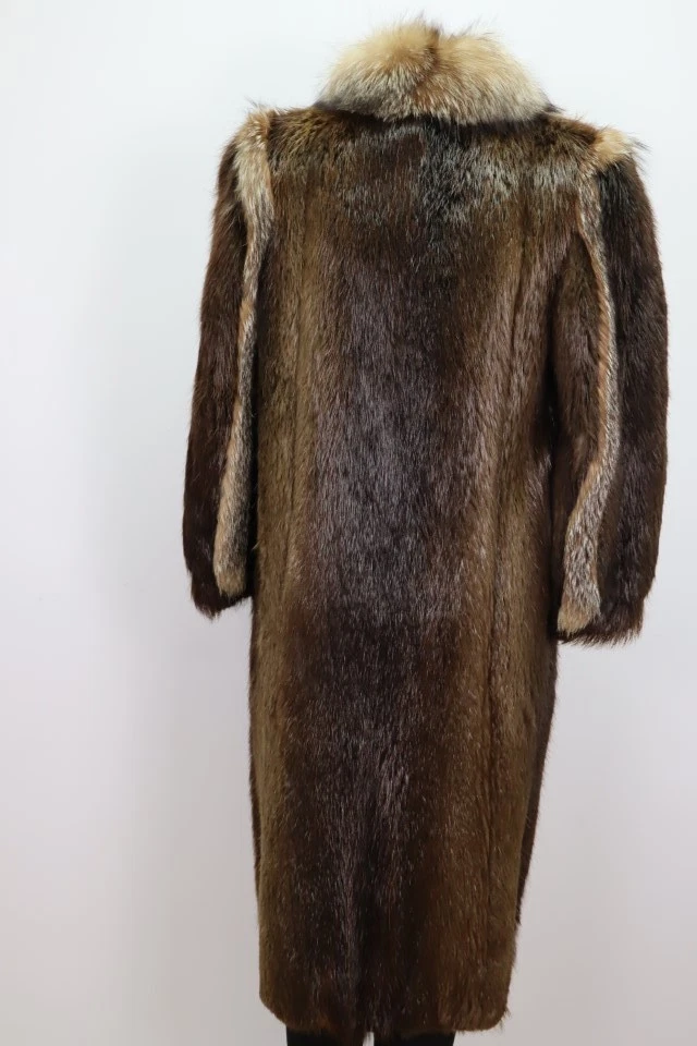 Women's Sz 4 Beaver Fur Coat Jacket Crystal Fox MINT+ - Image 5
